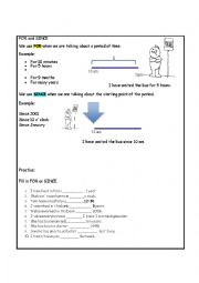 English Worksheet: For or since