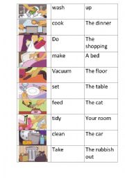 English Worksheet: Daily life matching activity