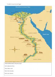 English Worksheet: egypt geography worksheet