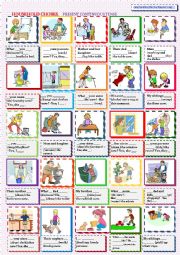 English Worksheet: HOUSEHOLD CHORES.    