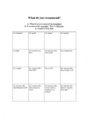 Hello Bingo: Food Recommendations