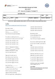 English Worksheet: Listening activity 