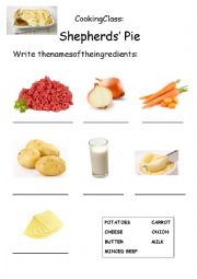 worksheet: Shepherds pie