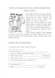 English Worksheet: Team Rocket- Pockemon GO