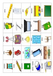 English Worksheet: CLASSROOM OBJECTS