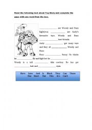 English Worksheet: Toy Story