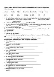 English Worksheet: PRESENT TENSE EXERCISES