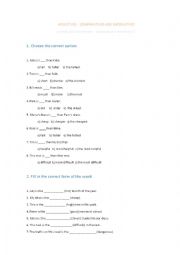 English Worksheet: Adjectives - comparatives and superlatives