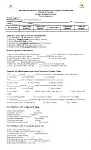 English Worksheet: Present perfect exam