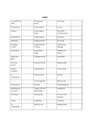 English Worksheet: HOBBIES