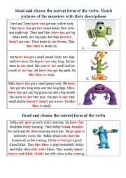 English Worksheet: Describe monsters