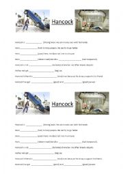 English Worksheet: Superlative exercice with Hancock
