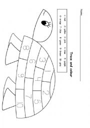 English Worksheet: Funny Turtle
