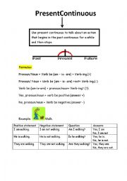 English Worksheet: Present Continuous