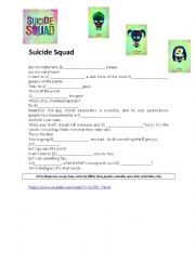 English Worksheet: Suicide Squad Trailer Activity