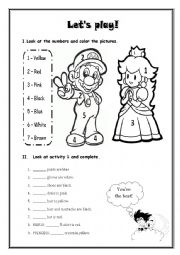 English Worksheet: Colors