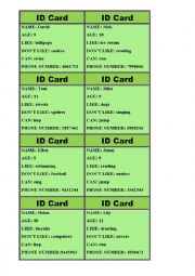 ID cards for speaking