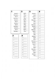 English Worksheet: months