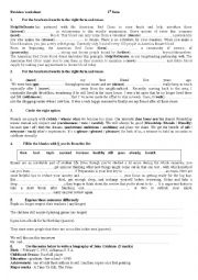 English Worksheet: revision worksheet