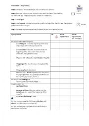 English Worksheet: Peer review - writing a story ending