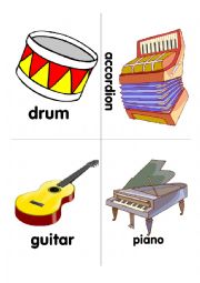 English Worksheet: Musical instruments