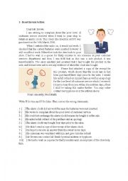 English Worksheet: COMPREHENSION EXERCISE