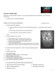 English Worksheet: Stranger Things - Chapter 2