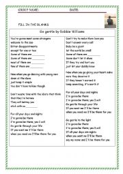 English Worksheet: Go gentle