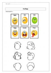 English Worksheet: Feelings (basic)