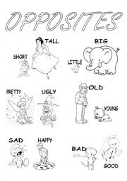 English Worksheet: Adjectives opposites