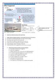 English Worksheet: Sea Prince Vessel - What happened?