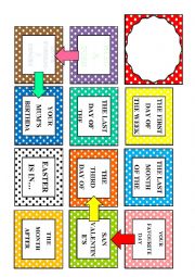 English Worksheet: Days & Months Board Game