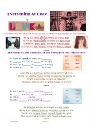 English Worksheet: Lenka - Everything at once