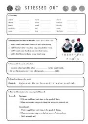 English Worksheet: two pages of exercises for the song 