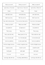 English Worksheet: Discussion tickets