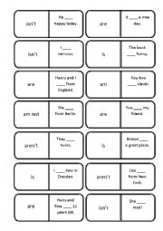 Domino - positive and negative forms of be