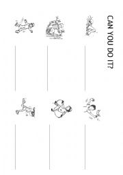 English Worksheet: Can you do it?