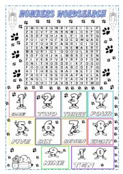 NUMBERS WORDSEARCH