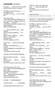 one time by Justin Bieber - ESL worksheet by white_dove