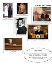 English Worksheet: Hillary Clintons biography