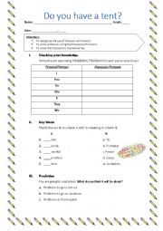 English Worksheet: Possessive pronouns 