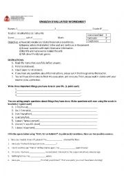 English Worksheet: test