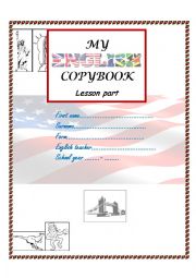 English Worksheet: copybook frontpage