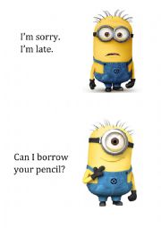 Minions Classroom language poster