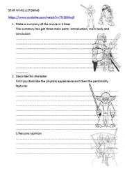 English Worksheet: Star wars