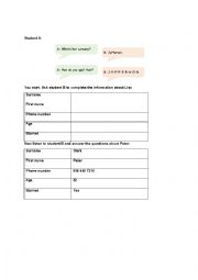Personal information speaking card