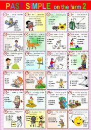 English Worksheet: Past Simple on the farm 2 