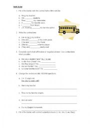 English Worksheet: Verb to be and Present Simple (exercises)