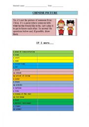 English Worksheet: Chinese Picture