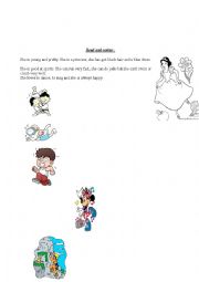 English Worksheet: snow white
